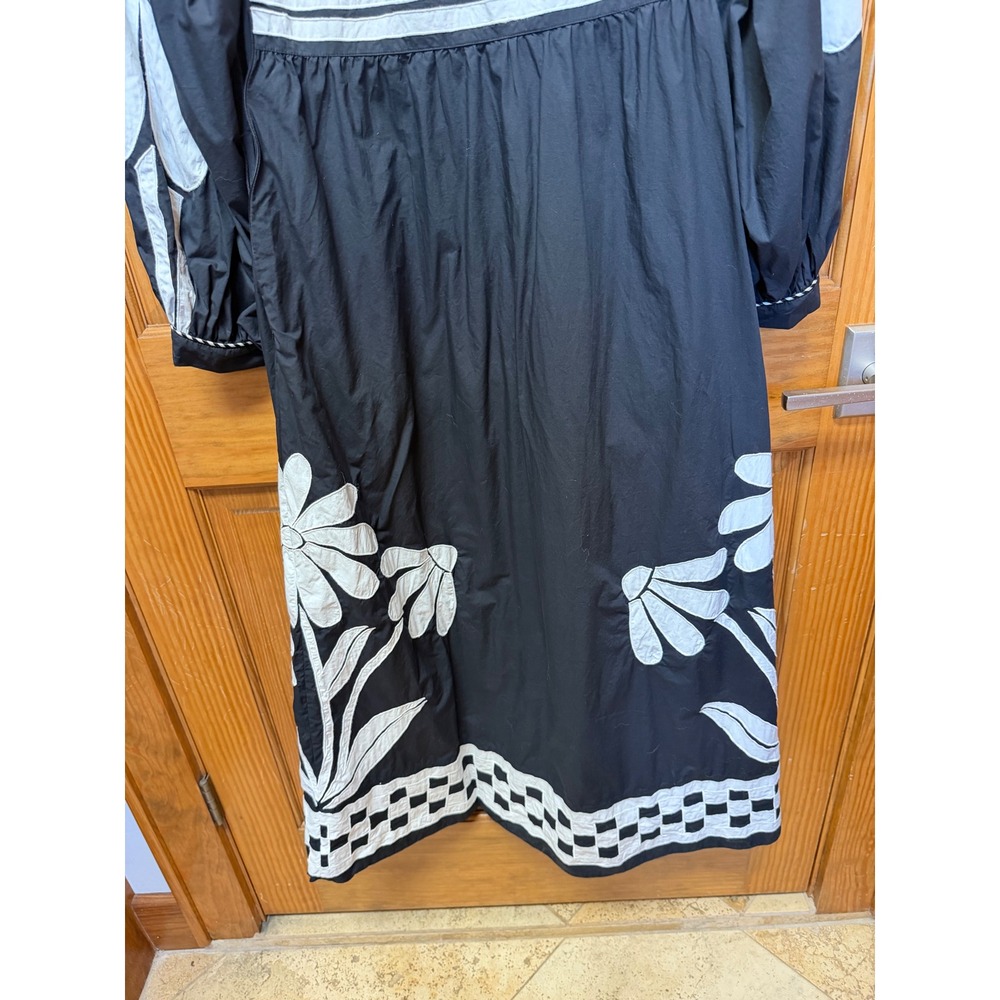 Farm Rio Black White Floral Embroidered Button Front Maxi Dress Medium 329136 - Picture 17 of 17